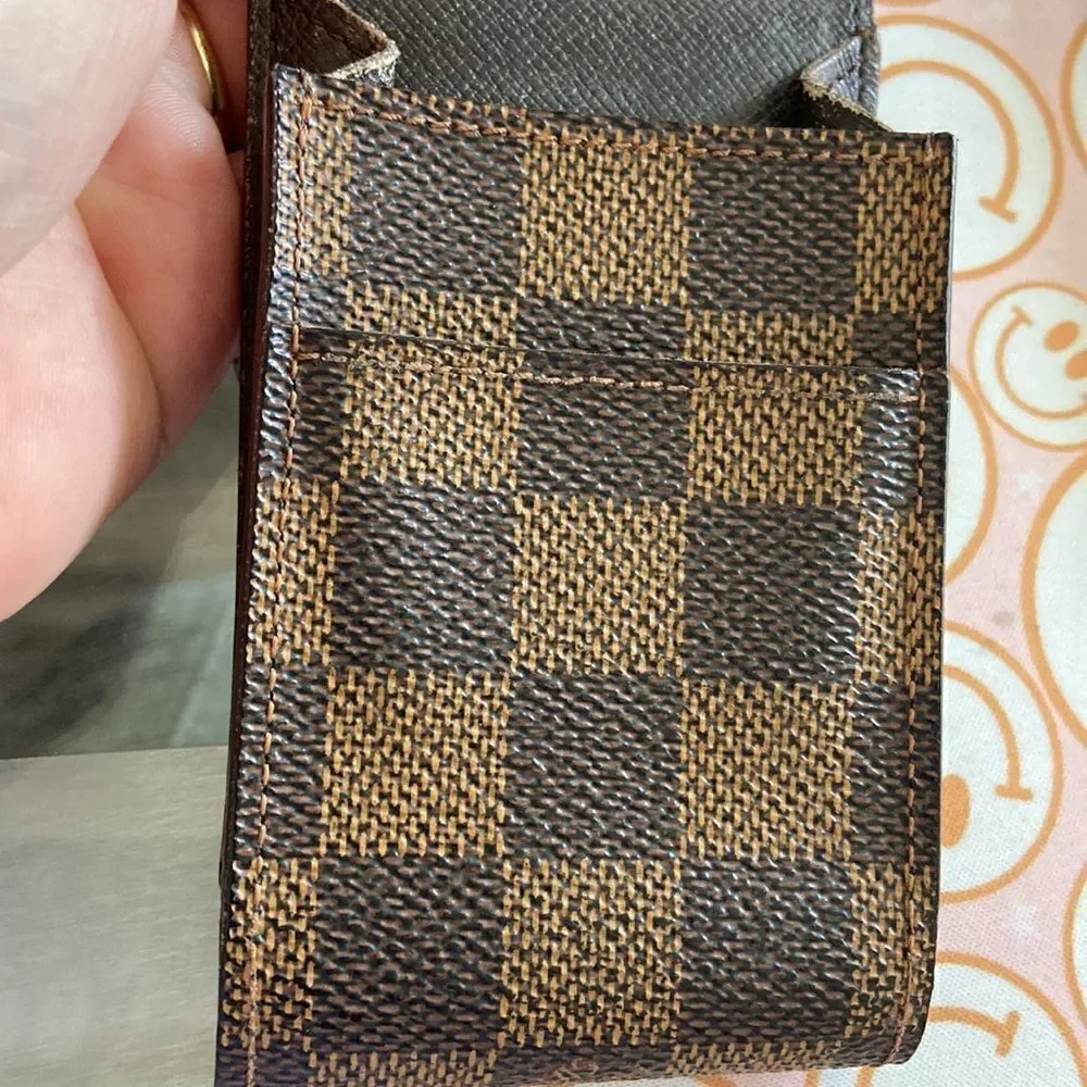 LV Epi Cigarette Case impeccable condition with new silver chain in original box
